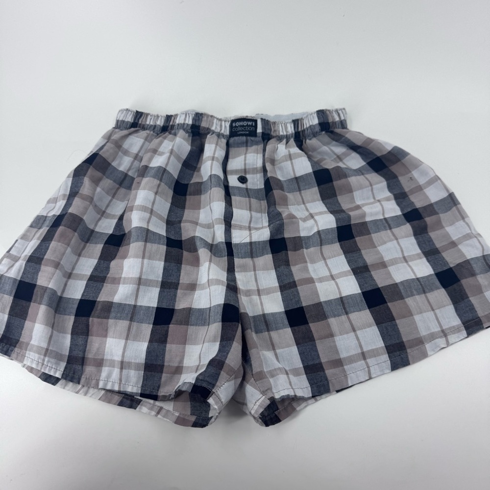 Sohow1‎ Plaid Boxers - Black, Gray, Brown